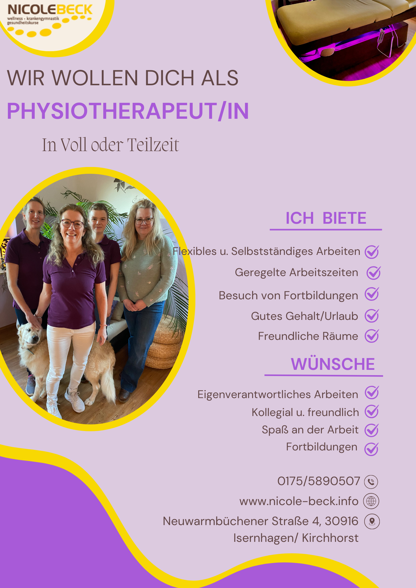 Stellenanzeige Physiotherapeut/in
